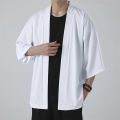 Elegantstunning Japanese Kimono Men Cardigan Traditional Summer Plus Size Sunscreen Shirt Casual Streetwear For Couple. 