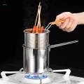 Stainless Steel Deep Fryer Pot Kitchen with Strainer Basket Kitchen Frying Pan for Outdoor Kitchen. 