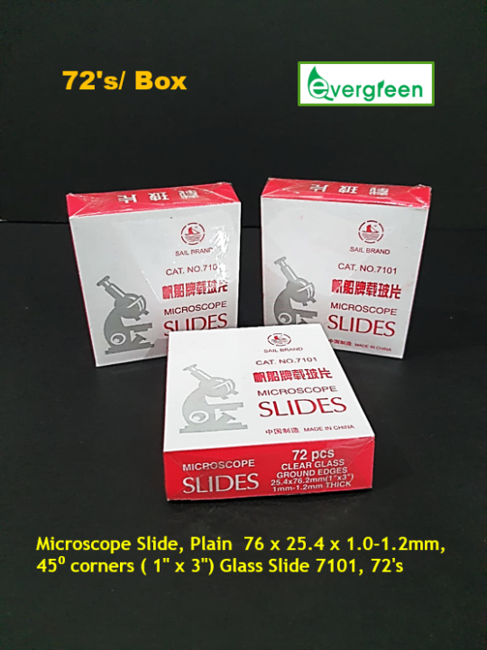 Microscope Glass Slide Plain Glass 76 mm 72 Pcs