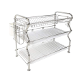 3 Layer Dish Drainer Rack - Silver -. 