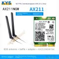 WiFi 6E AX211NGW Tri Band 2.4G/5G/6Ghz Wireless Network Wifi Card Adapter For Bluetooth 5.2 Intel AX211 M.2 KeyE CNVio Windows11. 