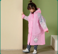 Students Raincoat With School Bag Pocket Children Raincoat Waterproof Boys Girls Cartoon Animal Style Kids Rain Coat. 