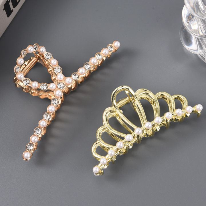 Extra%20Large%20Grip%20Large%20Hair%20Volume%20More%20than%20the%20Back%20Spoon%20Barrettes%20Female%20Summer%20Simple%20and%20Generous%20Grasp%20Hair%20Clip%20Metal%20Shark%20Clip%20-%20Image%202