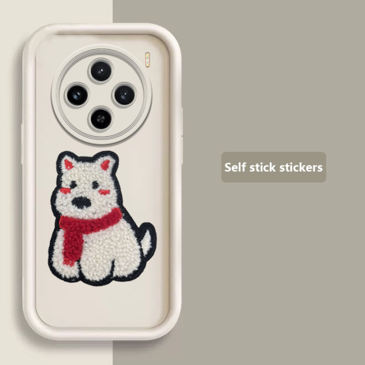 Tokifu%20For%20VIVO%20X100%20With%20DIY%20Cute%20Puppy%20Sticker%20-%20Step%20Lens%20Full%20Pack%20Thickened%20Anti-Drop%20Silicone%20Phone%20Case%20-%20Image%209