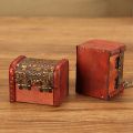 1PC Antique Mini Wood Treasure Chest Storage Box Jewelry Organizer Box Gift Box.
