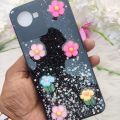 For For Realme C30 3D Luxury Shining Flower Diamond Pearl Mobile Back Phone Casing Girl Women Plating Soft TPU Silicone Cove. 