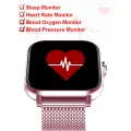 Pink Color Smart Watch Women Ladies Smartwatch Silicone Stainless Steel SmartClock For Android IOS Female Fitness Tracker. 