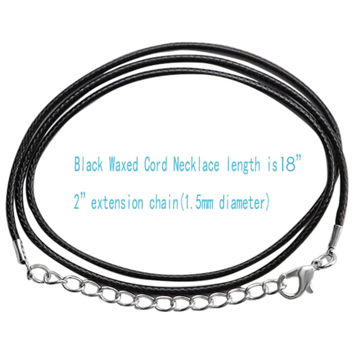 100Pcs%2018Inch%201.5mm%20Black%20Wax%20Cord%20Necklace%20Rope%20Bracelet%20Faux%20Leather%20Cord%20Buckles%20Bulk%20for%20Jewelry%20Making%20Supplies%20-%20Image%205