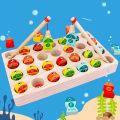 2 in 1 Magnetic Fishing Game Alphabet Number Sorting Puzzle Kids Education Toy Catch Worm Educational Puzzle Toys. 