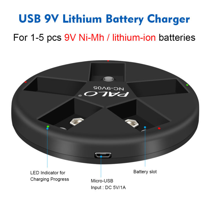 9V%206F22%20Smart%20Usb%209%20Volt%20Rechargeable%20Battery%20Charger%20for%209V%20Nimh%20Nicd%20Ni-Mh%20Ni-Cd%20Lithium%20Li-ion%20Li%20ion%20Rechargeable%20Batteries%20-%20Image%204