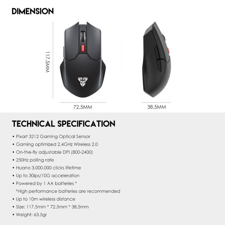 FANTECH%20WG11%202.4Ghz%20Pro%20Gaming%20Wireless%20Mouse%202400%20DPI%206%20Buttons%20Ergonomic%20Portable%20Mice%20For%20Laptop%20PC%20Computer%20Office%20Business%20-%20Image%206