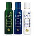 Lafz Makhallat Al Aud Rooh Mashariq And Kayani Dastoor Deodorant Body Spray For pack of 3  (150×3=450 ml). 
