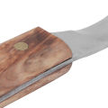 Chisel Tool Steel Hoof Knife RightHanded Curved Hoof Knife Cleaner with Wooden Handle. 