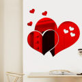 3D Acrylic Mirror Wall Stickers DIY Wall Mirrors Sticker Removable Self Adhesive Aesthetic LOVE Tiles Decals Home Decoration.