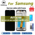 LCD With Frame For Samsung Galaxy A01 A015 Black Narrow Flex Display Touch Screen Digitizer Assembly Replacement Parts. 