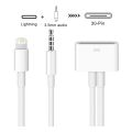 【2023】 Lightning to 30 Pin Adapter 3.5mm AUX Audio Port Support Charging Data Transmission for iPhone 6 6 Plus 5s 5c 5 4s 4 iPad iPod.