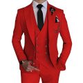 2023 Fashion New Men Leisure Boutique Business Solid Color Wedding Suit Coat Pants Vest 3 Pcs Set Dress Blazers Jacket Trousers.