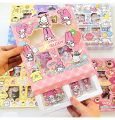 100PCS Cute Sanrio Stickers Gift Box Kuromi Melody Cinnamoroll Guka Set DIY Phone Waterproof Cartoon Decorative Sticker Materia.