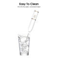 MAYTTO Mixer 2 IN 1 Milk Bubbler Household Hand-Held Electric Egg Beater Blender USB Rechargeable Foam Maker Kitchen Portable Mixer With Beating Head + Mixing Head For Coffee Cream. 