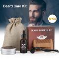 4pcs/set Beard Growth Kit For Men Beard Care Oil Moisturizer Wax Balm With Roller Comb Beard Enhancer Thicker Mustache Grooming. 