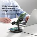 Baseus 3 in 1 20W Magnetic Wireless Charger Stand For Phone iPhone 14 13 Pro Airpods Apple Watch Fast Charging Station Holder. 