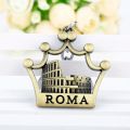 Dubai Roma Italia Metal Keychain Key Holder Tourist Travel Souvenir Key Chains Metal Pendant Keyring Trinket Women Men Souvenirs.