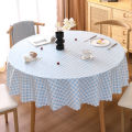 European style large round tablecloth, waterproof and oil-proof non-wash, PVC tablecloth, hotel household lattice, round dining table cloth, platice.