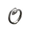 Exquisite and fashionable ins style Korean version of Chi Lian men's silver python open ring simple live broadcast bracelet.