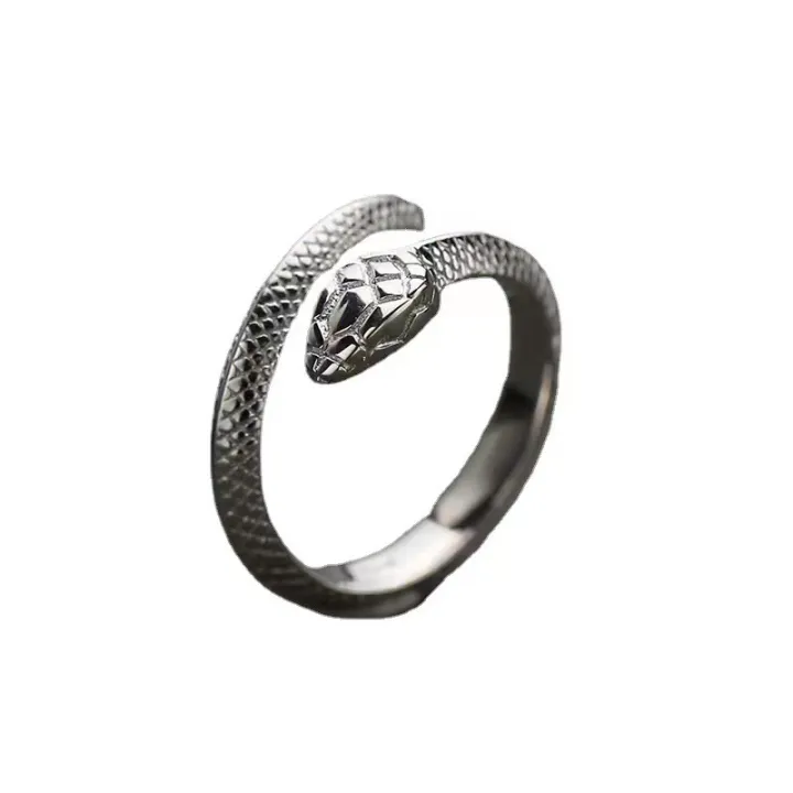 Exquisite%20and%20fashionable%20ins%20style%20Korean%20version%20of%20Chi%20Lian%20men's%20silver%20python%20open%20ring%20simple%20live%20broadcast%20bracelet%20-%20Image%205