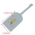 Women Men PU Leather Map Luggage Tag Suitcase Identifier Label Baggage Boarding Bag Tag Name ID Address Holder Travel Accessorie Demoo.