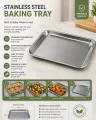 SKB SUS 304 food grade Stainless Steel serving Tray. 