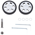 Black & Silver Luggage Wheel Replacement Wear Resistant PU Caster Suitcase Replacement Wheel. 