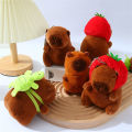 GC Capybara Plush Toy Strawberry Hat Simulation Turtle Backpack Capybara Plush Animal Dolls Birthday Gift For Boys And Girls. 