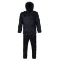 Black Polyester Rain Coat for Women. 