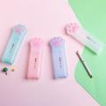 Stylish Stationery Case Portable Plastic Pen Box Ruler Pencil Container Cute Adorable Stationery Holder Office Supplies. 