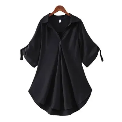 Woman%20short%20Sleeve%20Chiffon%20Blouse%20Women%20%20Shirts%20Blouses%20Tops%20-%20Image%204