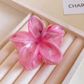 Fashion Women Beach Vacation Bohemia Egg Flower Hair Clips Tie-dye Flower Large Hair Claw Hairpin Women Girls Accessories.