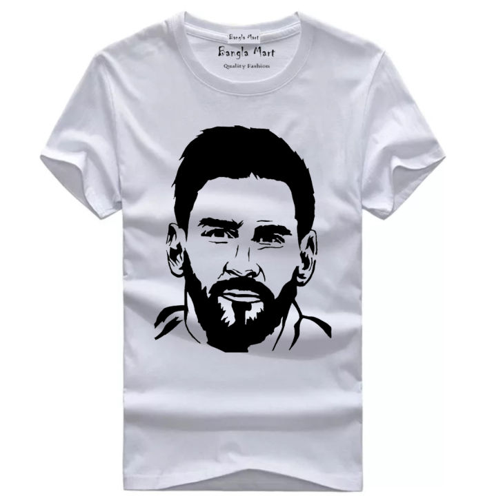Argentina's%20Messi%20Lovers%20Round%20Neck%20Short%20Sleeve%20Tshirt%20-%20Image%203