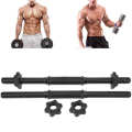 Weight Lifting Handles (2Pcs/Set) Gym Home Training Dumbbell Bars with 4 Spinlock Collar.