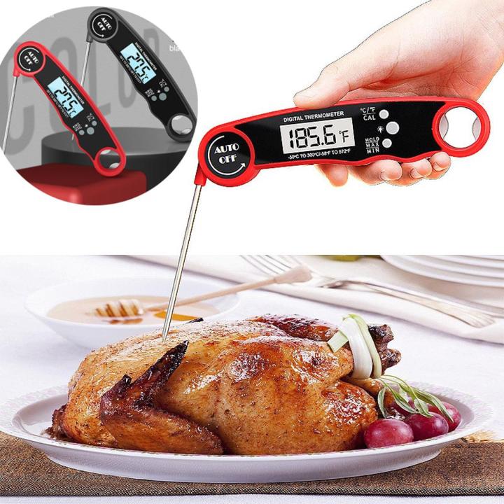 Instant Read Meat Thermometer Best Waterproof Ultra Fast Dil Food Water Milk Thermometer For Outdoor Cooking BBQ And Kitchen