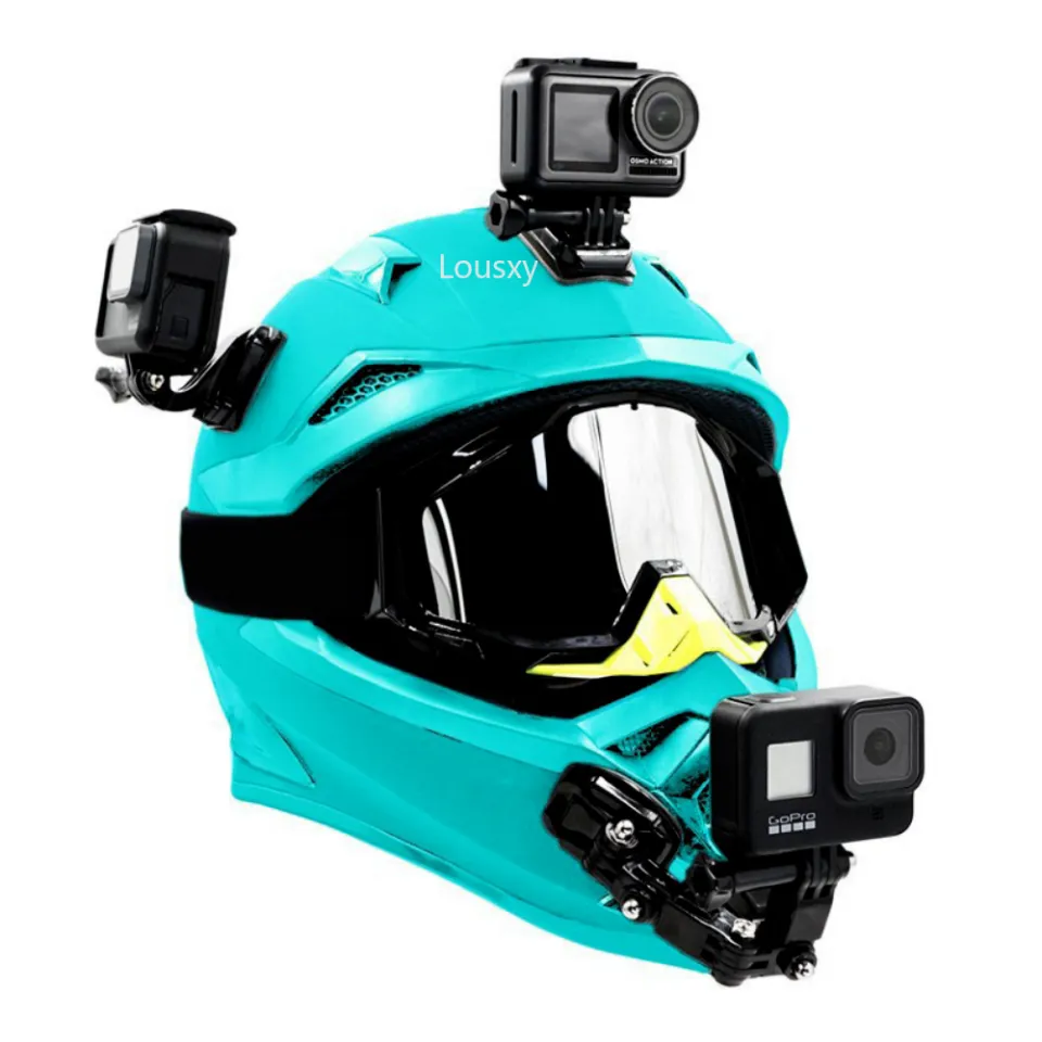 Action Camera Motorcycle Helmet For Go Pro Gopro Hero 12 11 10 9 8 7 6 5 4  Dji Helmets Strap Mount Osmo Camera Accessories Kit | Daraz.com.bd