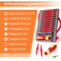 26-Piece 1000V Professional Electrical Screw Driver Set Tools Accessory Part for Man with Case.