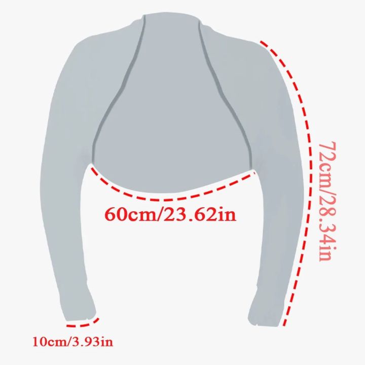 Women%20Plain%20Shrug%20Raglan%20Sleeves%20Cardigan%20UV%20Arm%20Sleeves%20Anti-sunburn%20Sleeve%20Cropped%20Cape%20Ladies%20Top%20Cycling%20Driving%20Arm%20Cover%20-%20Image%205