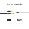 VENTION 3.5mm to Dual 6.5mm Audio Cable 3.5mm Male AUX to 6.35mm Splitter with Left and Right Soundtrack Switch for Phone Amplifier Speaker Stereo 5M/16.40ft Black.