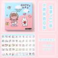 Cute cartoon tent stickers set of 100 pieces, student Guka gift box, PET waterproof decorative sticker with small patterns.