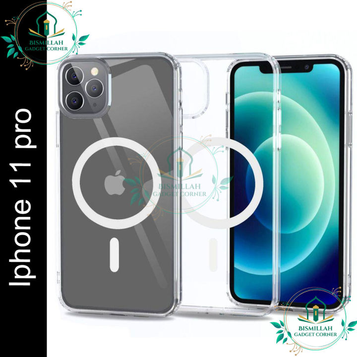 Transparent TPU / Acrylic Crystal Clear MagSafe Case for Apple IPhone 11 pro Clear
