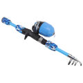 Kids Fishing Pole Set, Kids Fishing Rod Reel Combo Flexible Multipurpose Retractable for 3 To 15 Years Old. 