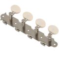Machines Tuners Pegs Tuning Key with White Pearl Knobs 4L+4R for Mandolin - White + silver.
