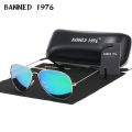 BANNED 1976 Classic HD Polarized Metal frame Aviation Sunglasses Designer Women Men Feminin Brand Name Oculos Vintage Glasses. 
