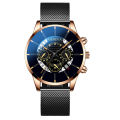 New GENEVA Watch Men's Steel Strap Watch Fashion Calendar Quartz Belt Watch Men's.